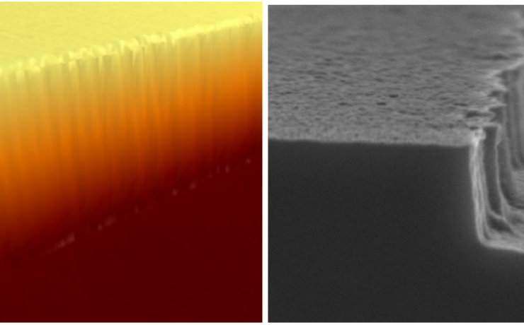 Images of AFM and SEM of line edge roughness